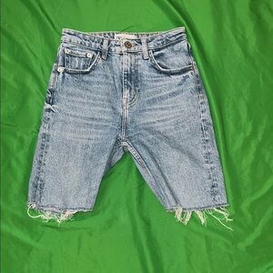 Zara Light Blue Denim Jean Shorts/ Capris size 2